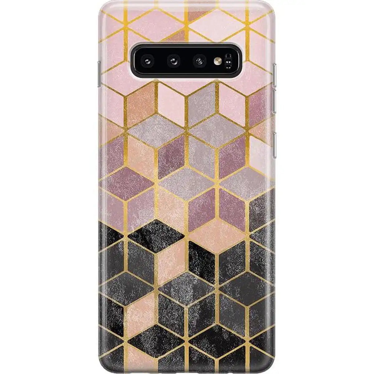 Stepping Up | Geo Rose Gold Marble Samsung Case