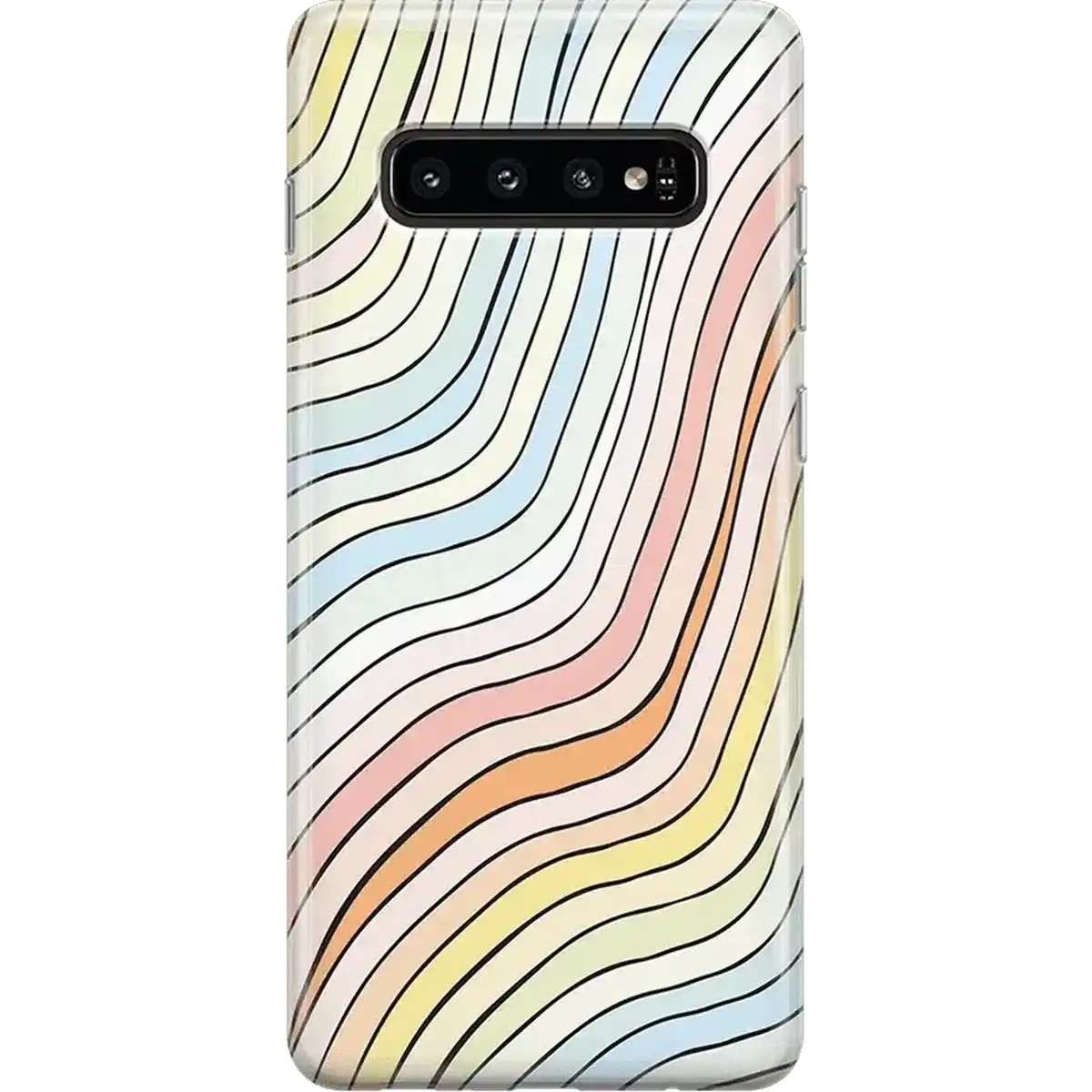 Ride The Wave | Pastel Rainbow Lined Samsung Case