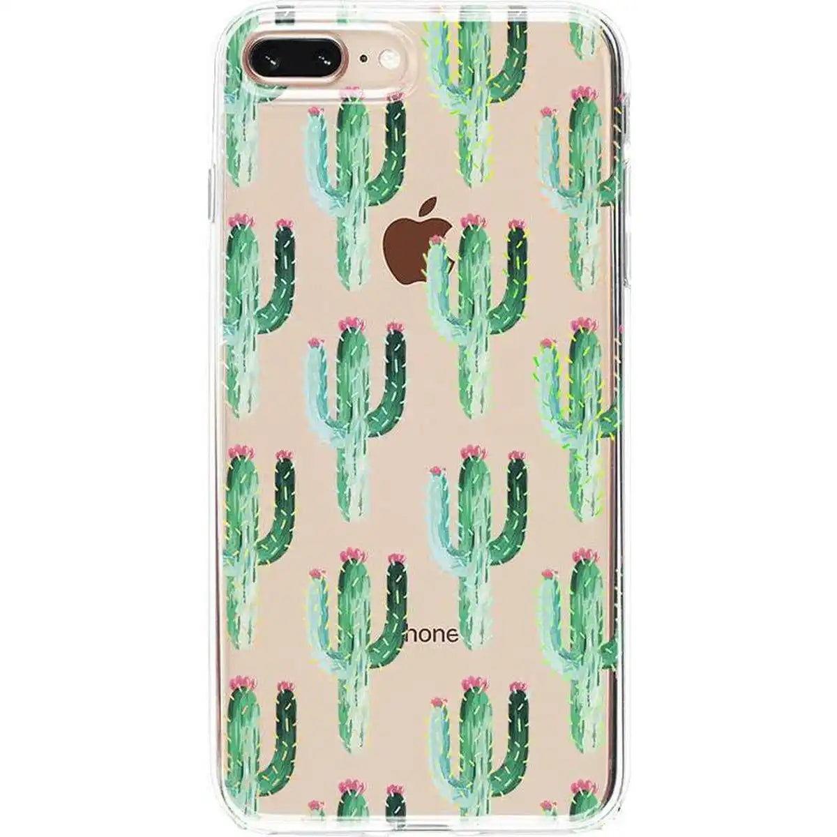 Lookin' Sharp | Cactus Patterned Clear Floral Case