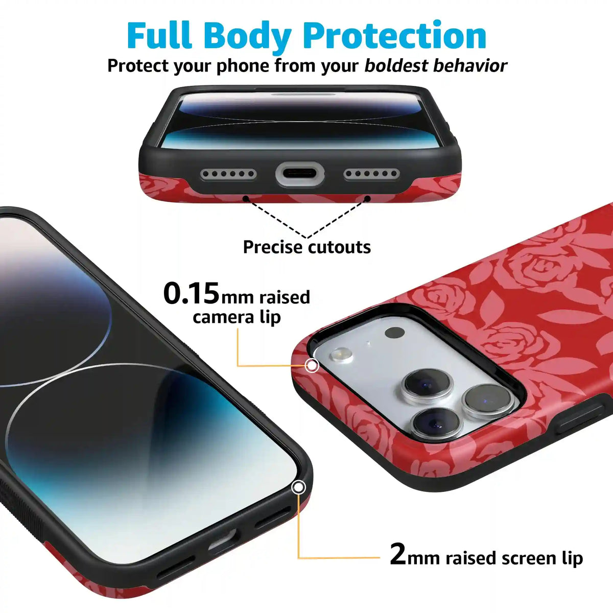 Final Rose | Red & Pink Floral Case
