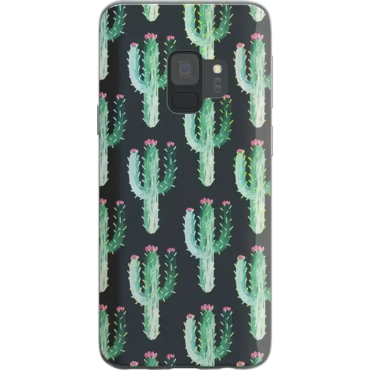 Cactus Patterned Clear Floral Samsung Case