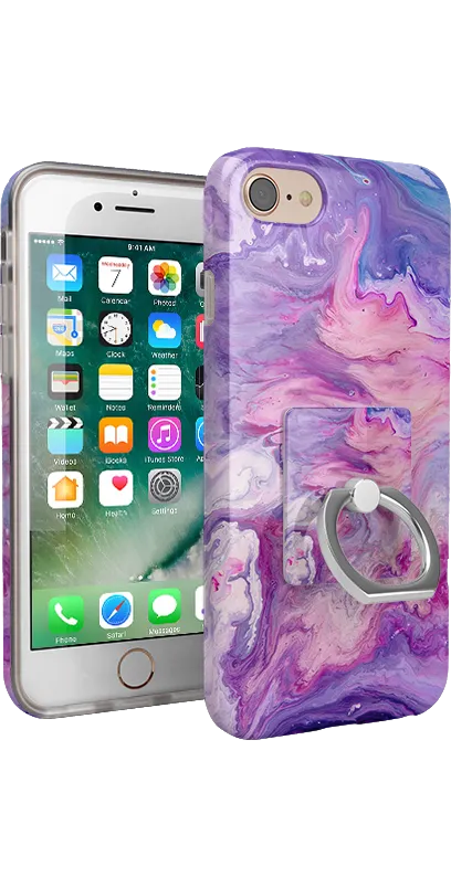Tie Dying Over You | Purple Marble Phone Ring