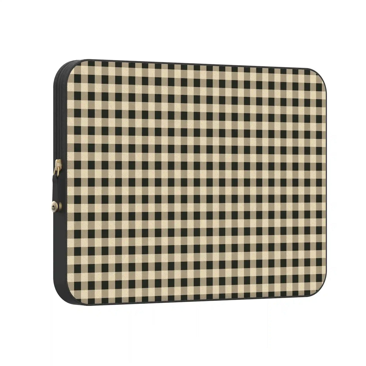 Cedar Lane | Black & Cream Gingham Laptop Case
