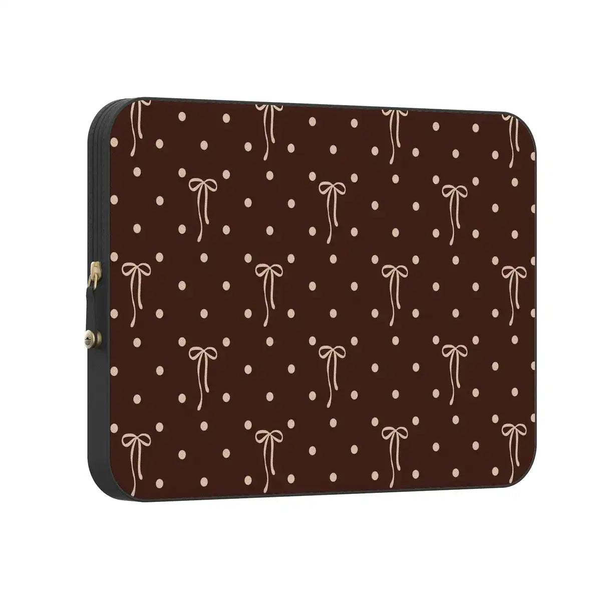 Teddy Bows | Brown Polka Dot Laptop Case