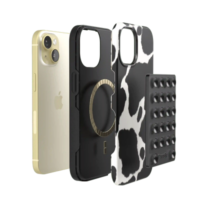 Grippy | Black Silicone Suction Phone Mount with MagSafe