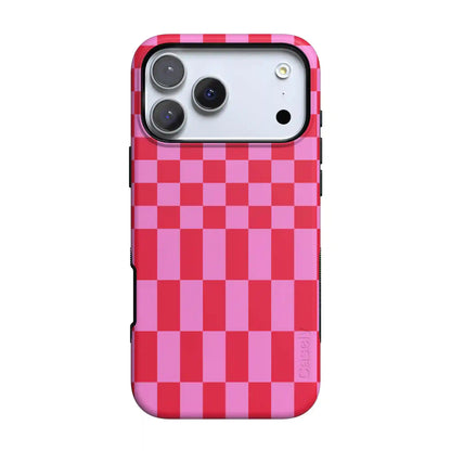 Vibe Check | Pink Checkerboard Case