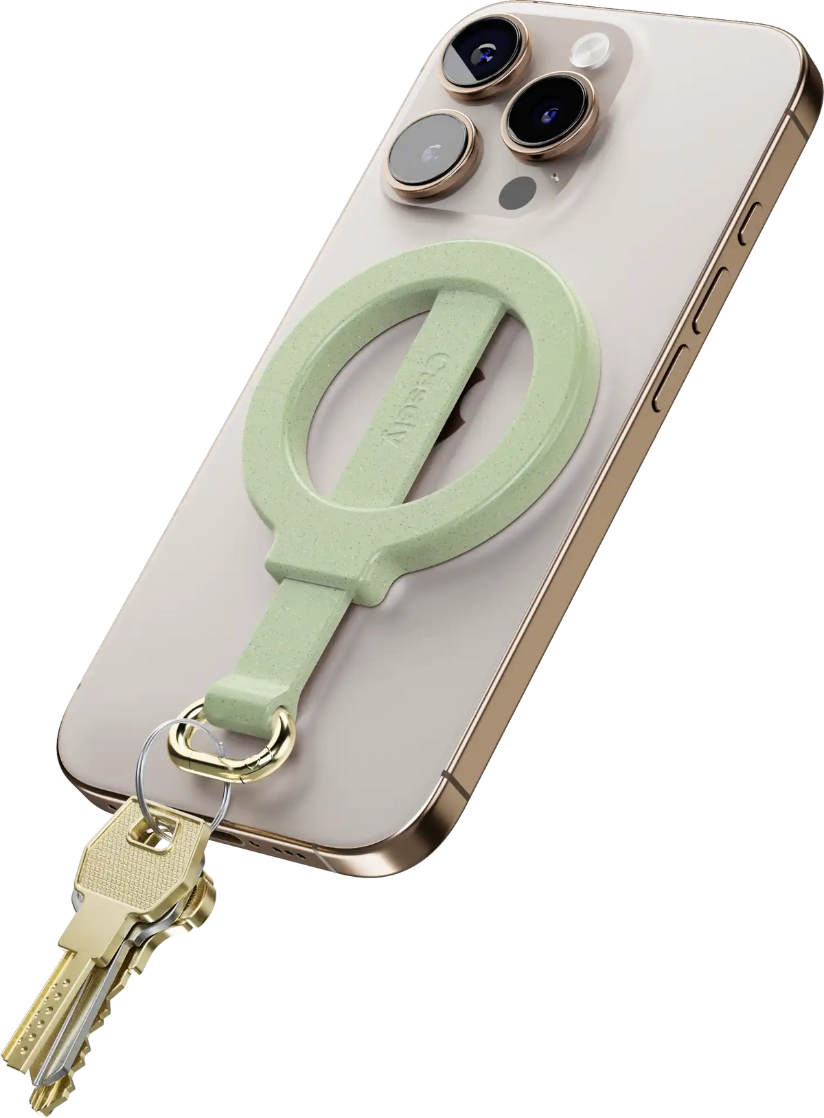 Kiwi Kiss | Matcha Green Shimmer MagRing+ with Keychain