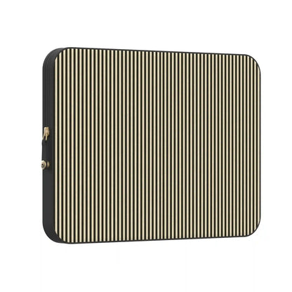 Stripes and the City | Black Pinstripes Laptop Case