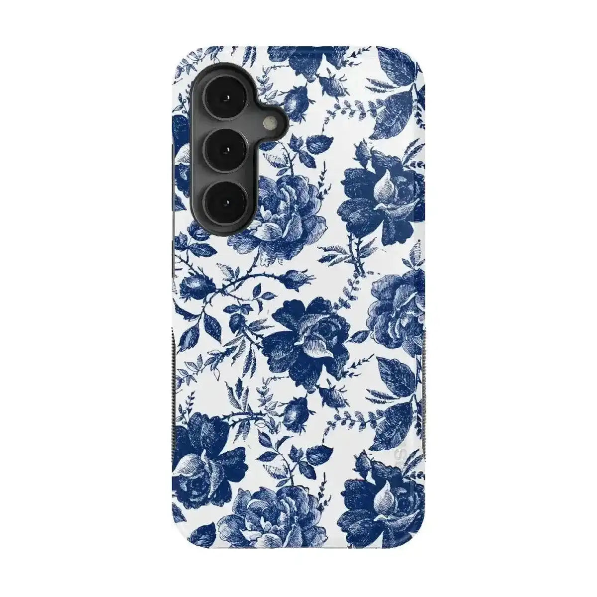 Rose to Fame | Blue & White Rose Floral Samsung Case