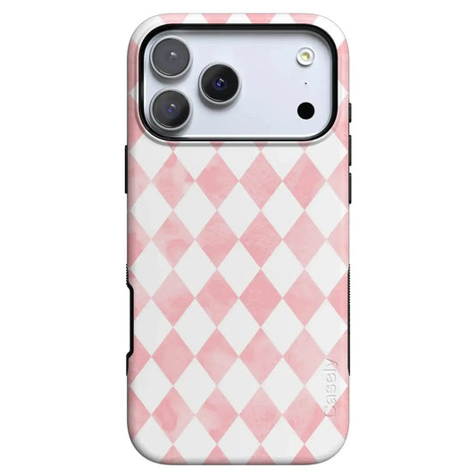Queen of Diamonds | Pink Watercolor Case