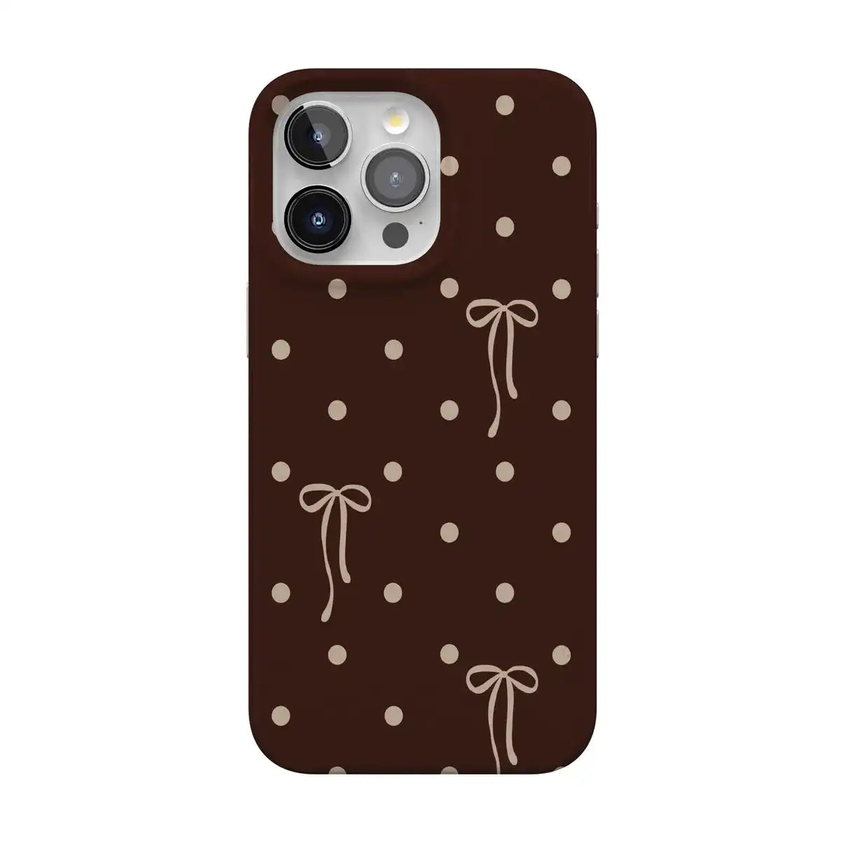 Teddy Bows | Brown Polka Dot Case