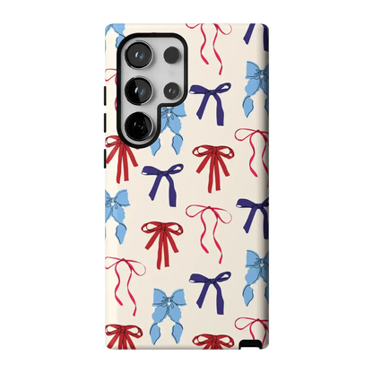 American Girlie | Red White & Blue Bows Case