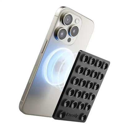 Grippy | Black Silicone Suction Phone Mount with MagSafe