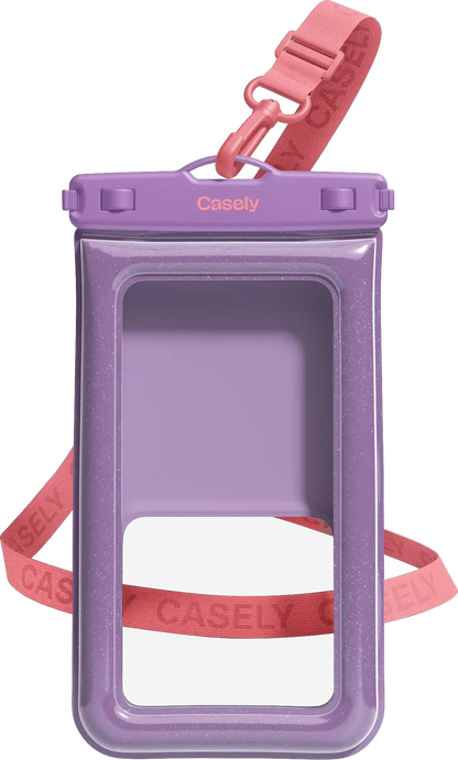 AquaBuddy | Lavender Waves Purple Shimmer Waterproof Phone Pouch