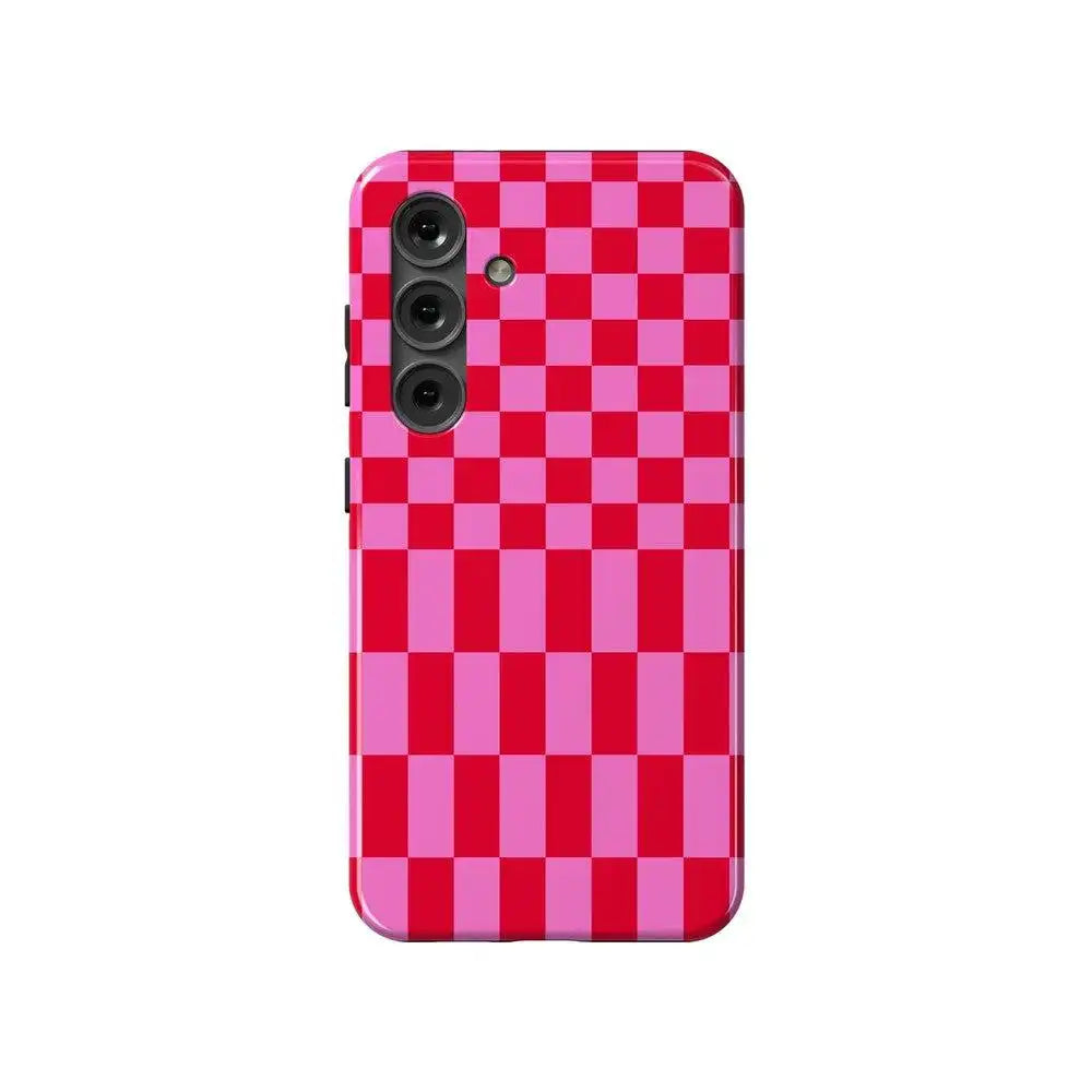 Vibe Check | Pink Checkerboard Case