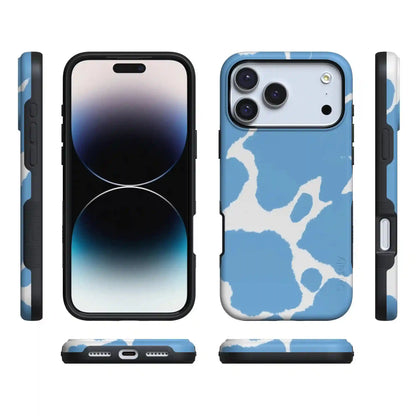 Current MOOd | Light Blue Cow Print Case