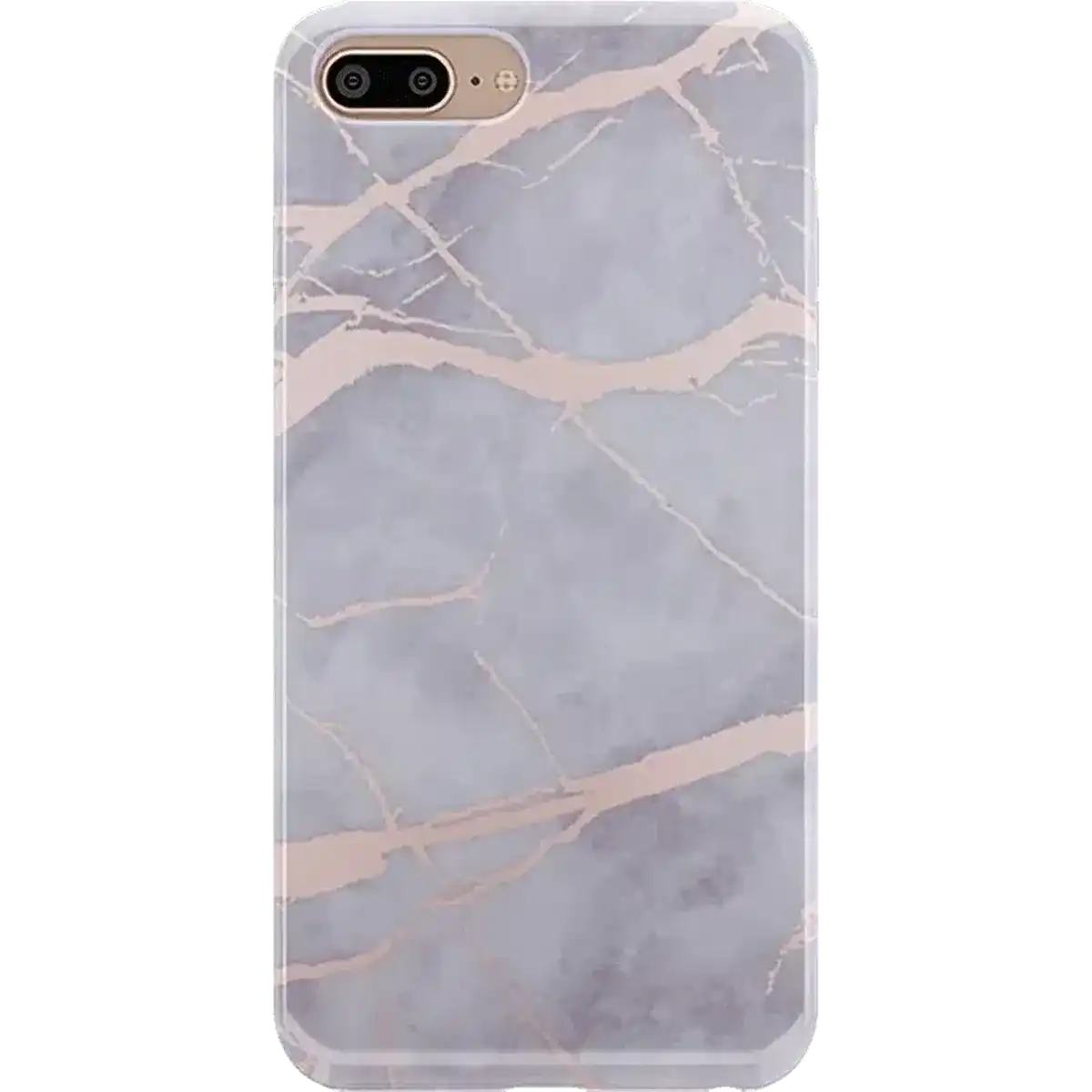 Touch of Lavender | Lavender Gray & Rose Gold Marble Case