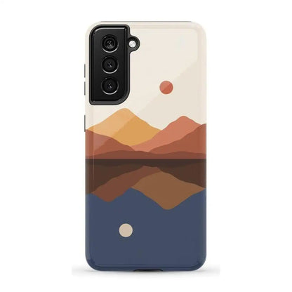 Opposites Attract | Day & Night Colorblock Mountains Samsung Case