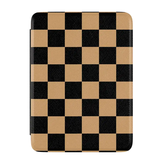 Fit Check | Black & Brown Checkerboard Kindle Case