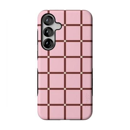 Uptown Gridlock | Pink Checkerboard Case