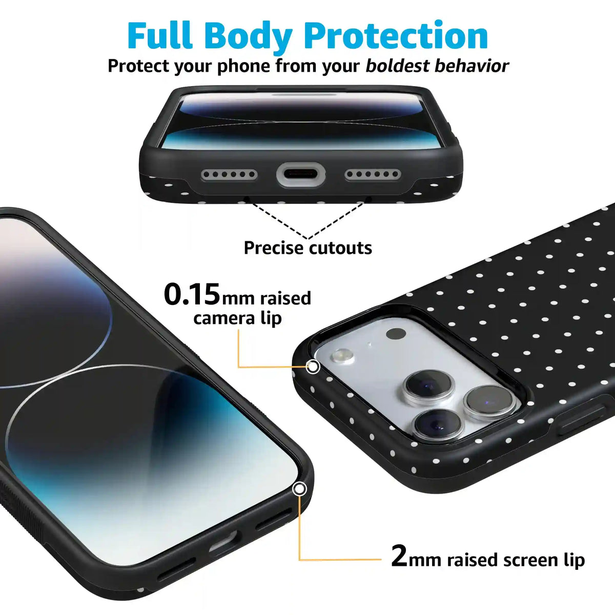 On the Dot | White Polka Dot Case