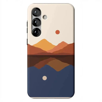 Opposites Attract | Day & Night Colorblock Mountains Samsung Case