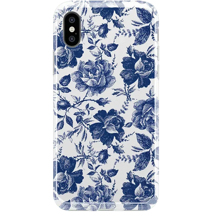 Rose to Fame | Blue & White Rose Floral Case