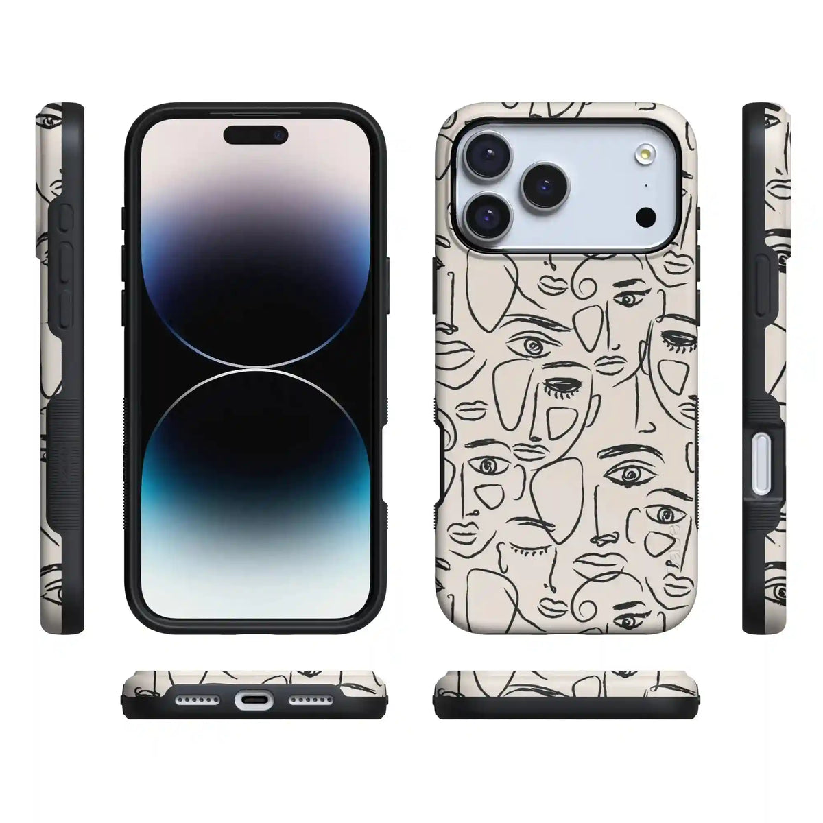 We're All Human | Minimal Face Art Case