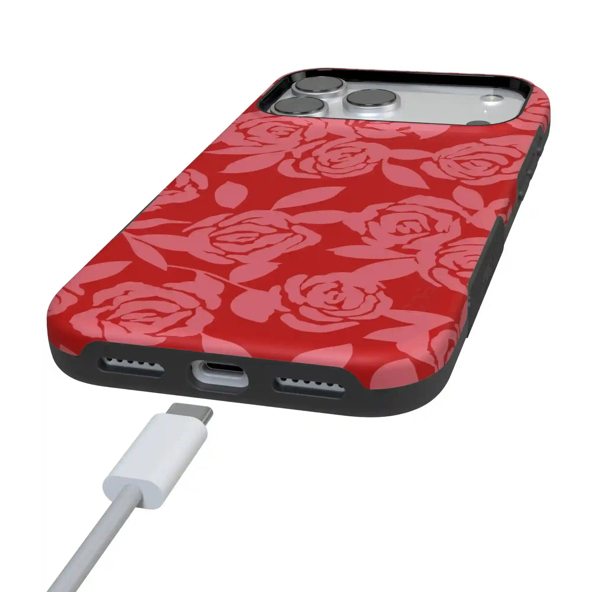 Final Rose | Red & Pink Floral Case