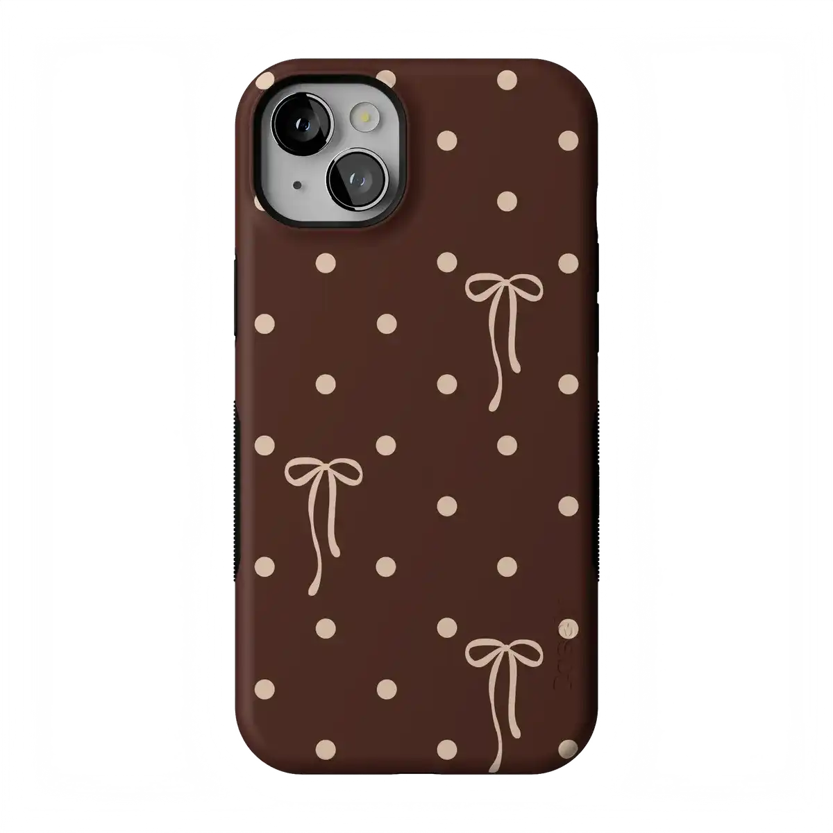 Teddy Bows | Brown Polka Dot Case
