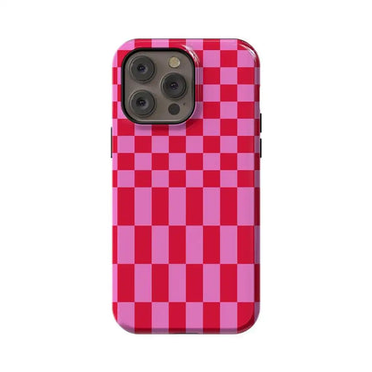 Vibe Check | Pink Checkerboard Case
