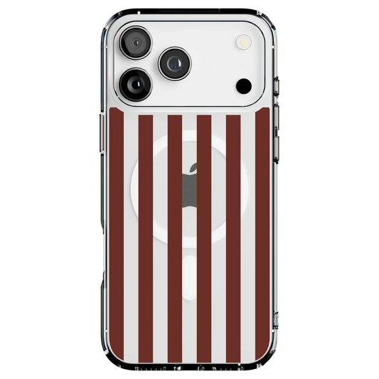 Sunday in Brooklyn | Burgundy Stripes Case