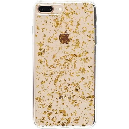 Morning Sparkle | Rose and Gold Flaked Clear Case