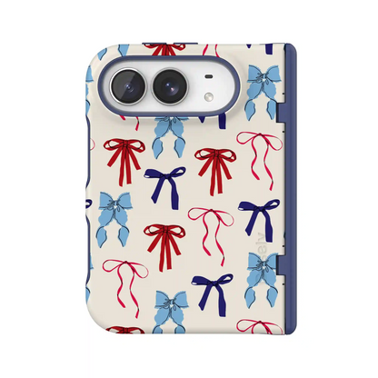 American Girlie | Red White & Blue Bows Case
