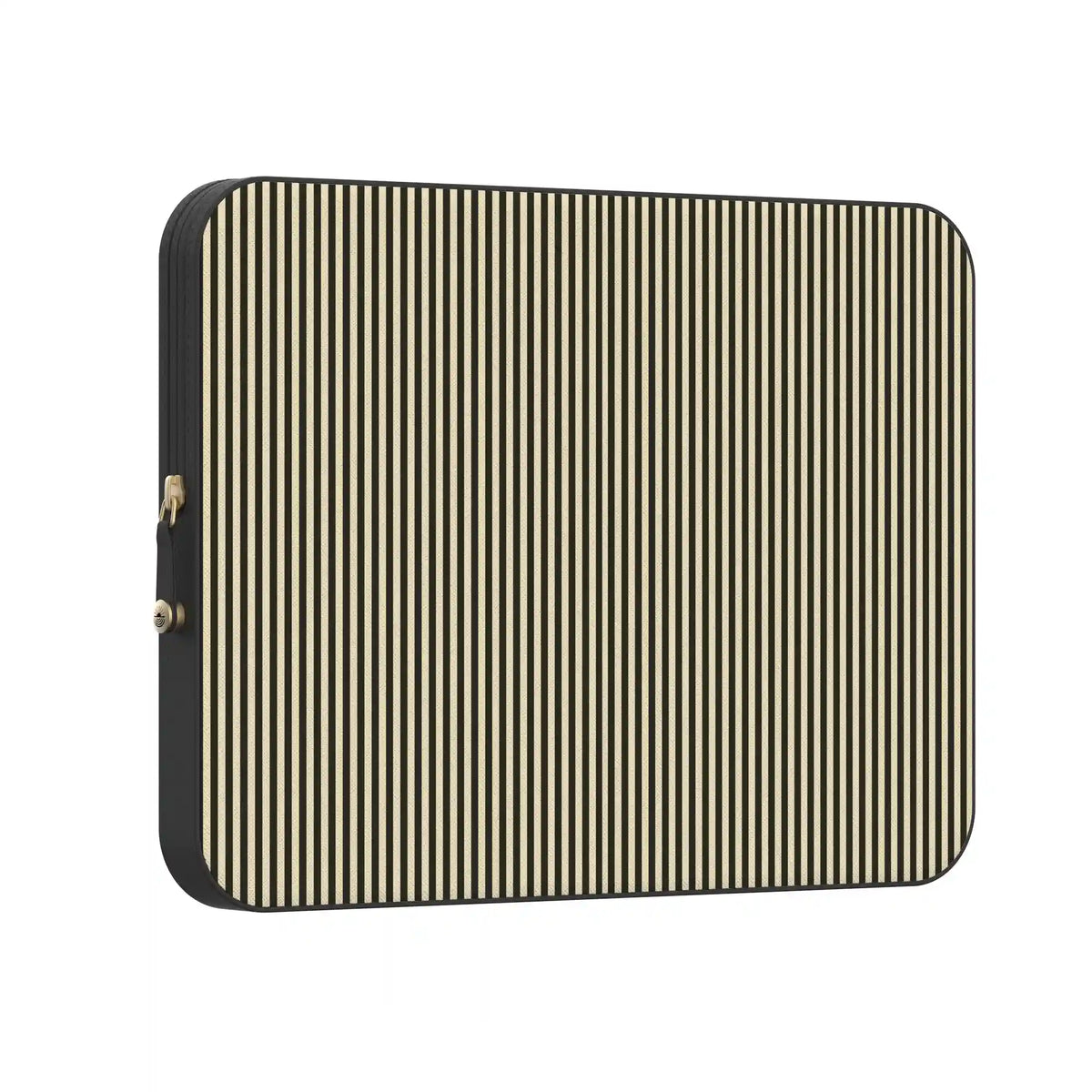 Stripes and the City | Black Pinstripes Laptop Case
