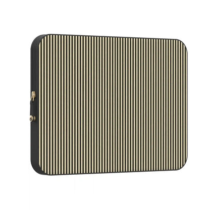 Stripes and the City | Black Pinstripes Laptop Case