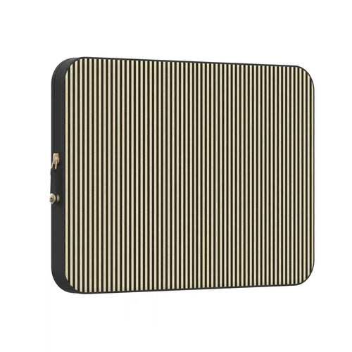Stripes and the City | Black Pinstripes Laptop Case