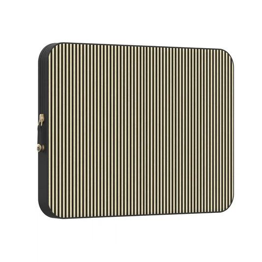 Stripes and the City | Black Pinstripes Laptop Case