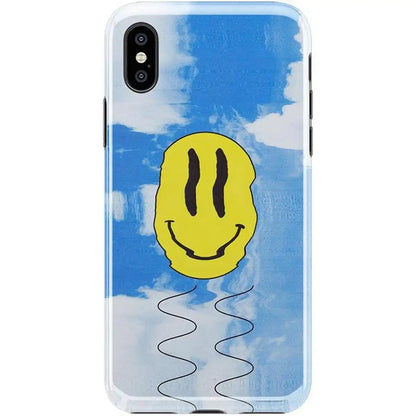 On Cloud Nine | Glitch Smiley Face Case