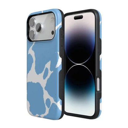 Current MOOd | Light Blue Cow Print Case