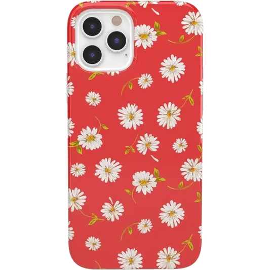 Daisy Daydream | Red Coral Floral Case
