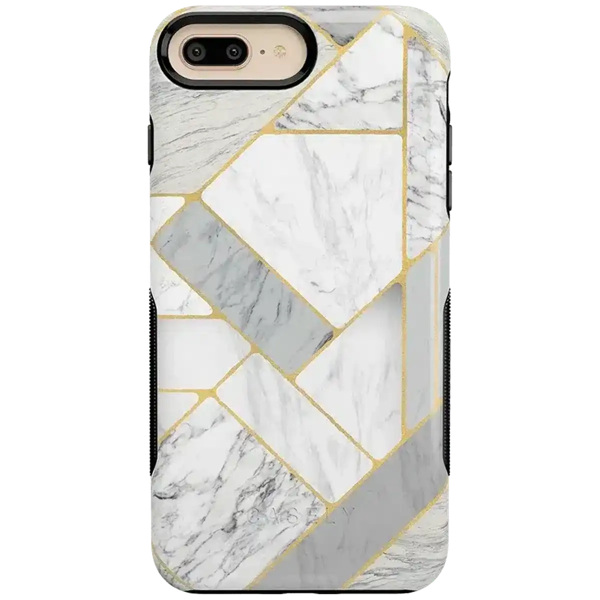 Sharp Lines | Geo White and Gold Marble Case
