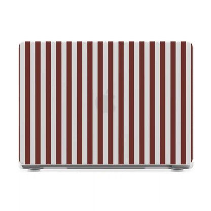 Sunday in Brooklyn | Burgundy Stripes Laptop Shell
