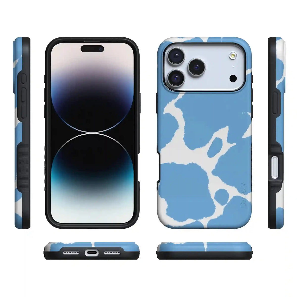 Current MOOd | Light Blue Cow Print Case