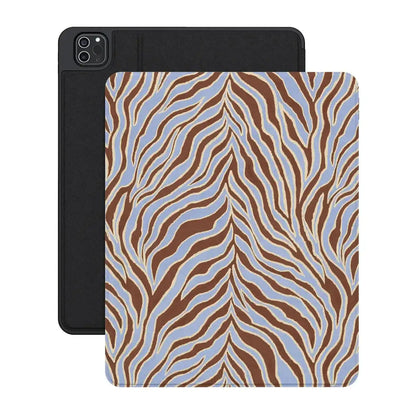 Untamed | Brown & Blue Zebra iPad Case