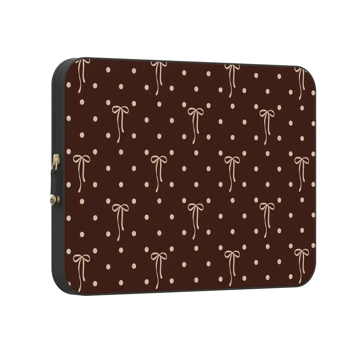 Teddy Bows | Brown Polka Dot Laptop Case