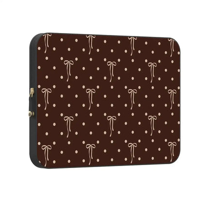 Teddy Bows | Brown Polka Dot Laptop Case