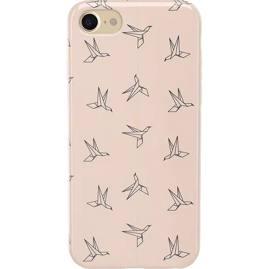 Paper Crane Origami | Beige Pattern
