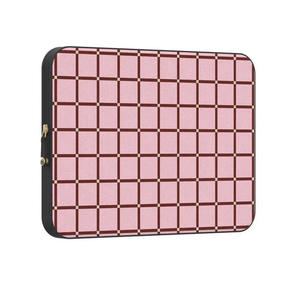 Uptown Gridlock | Pink Checkerboard Laptop Case