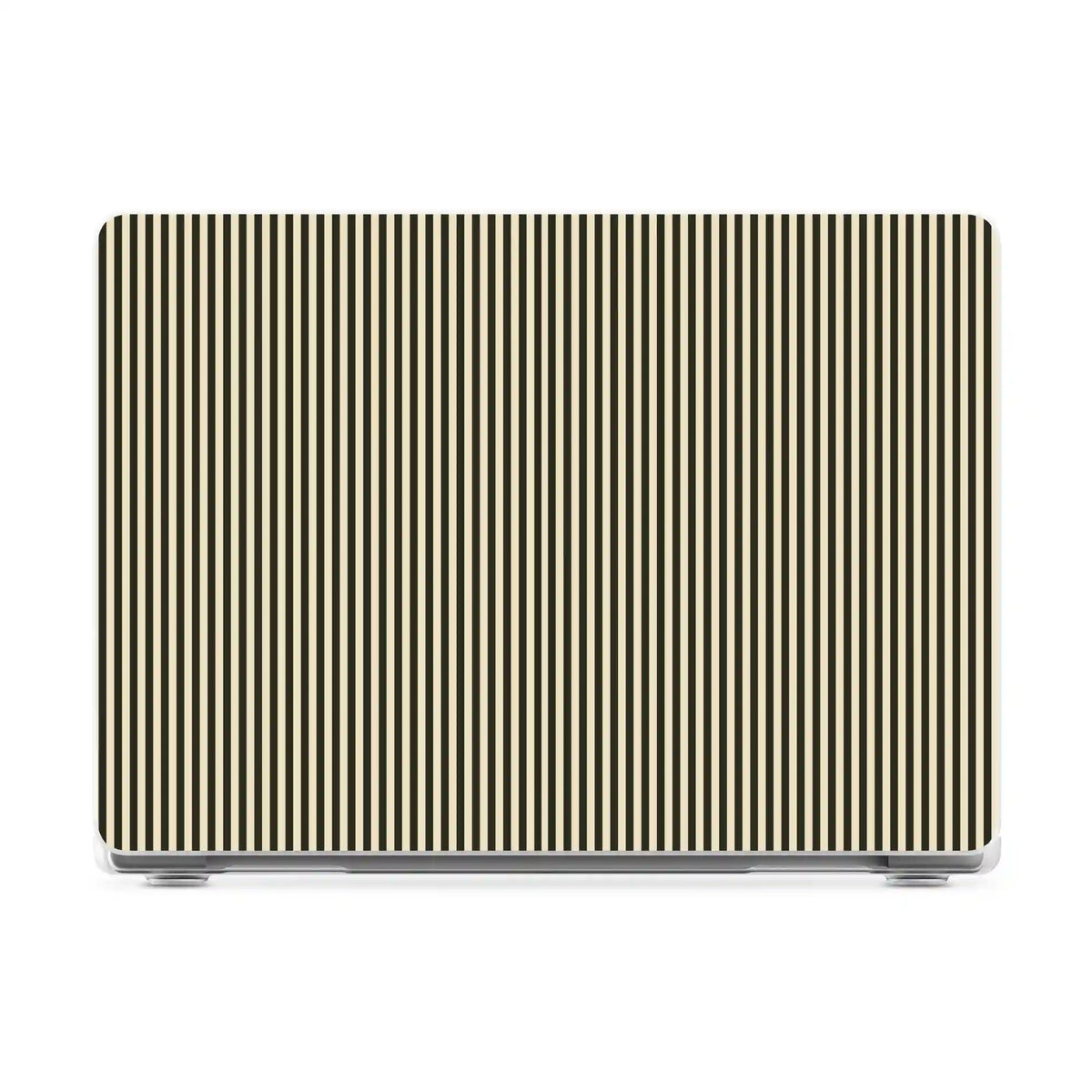 Stripes and the City | Black Pinstripes Laptop Shell